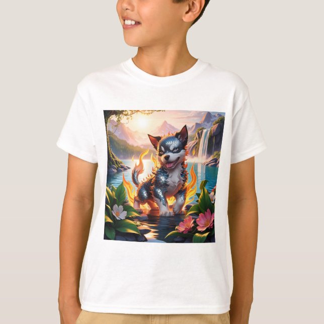 Whimsical Puppy Watercolor Camiseta (Anverso)
