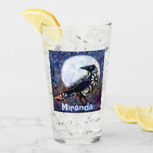 Whimsical Raven Moon Floral Personalizado