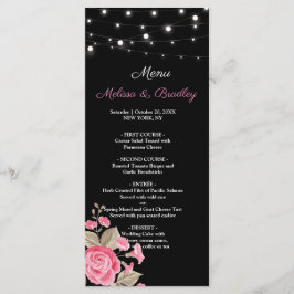 Whimsical String Lights Black Boda Menu