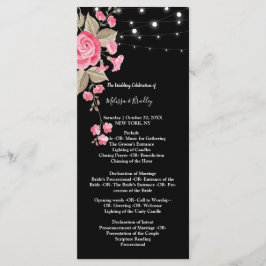 Whimsical String Luces de ceremonia Negro Programa