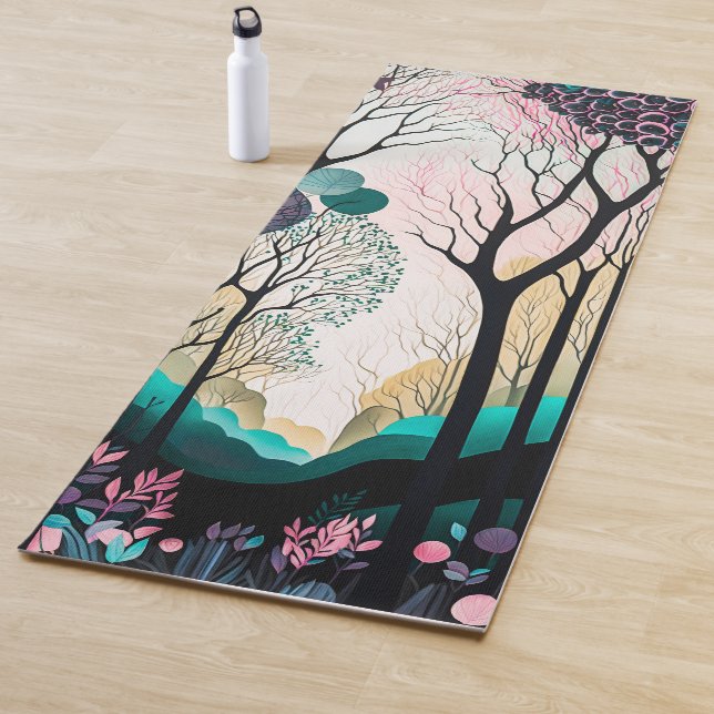 Whimsical Trees Yoga Mat (In situ)
