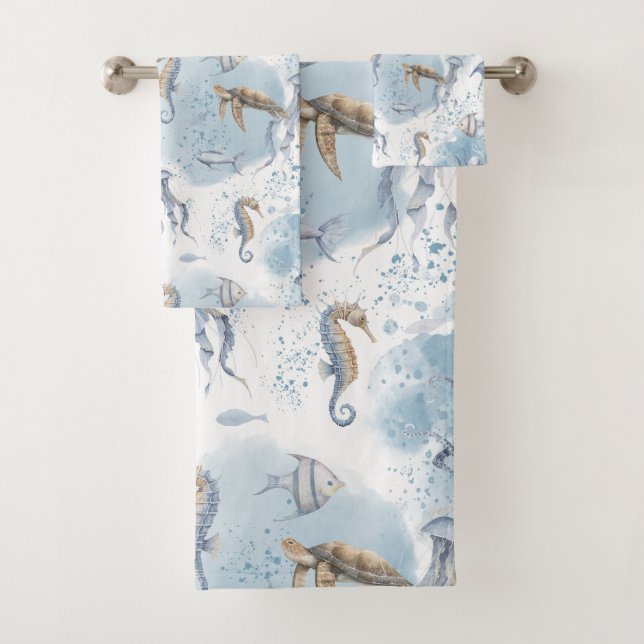 Whimsical Underwater World – Sea Creatures Pattern (In situ)