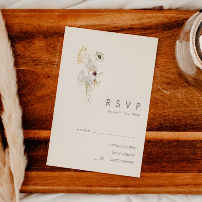 Whimsical Wildflower Bouquet | Tarjeta RSVP de Mar (Subido por el creador)