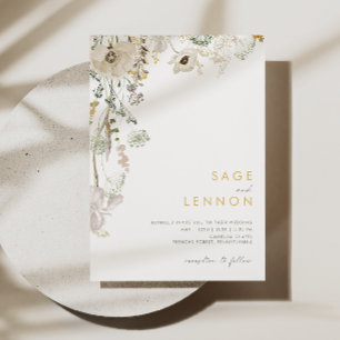 Whimsical Wildflower Meadow   Invitación a la boda