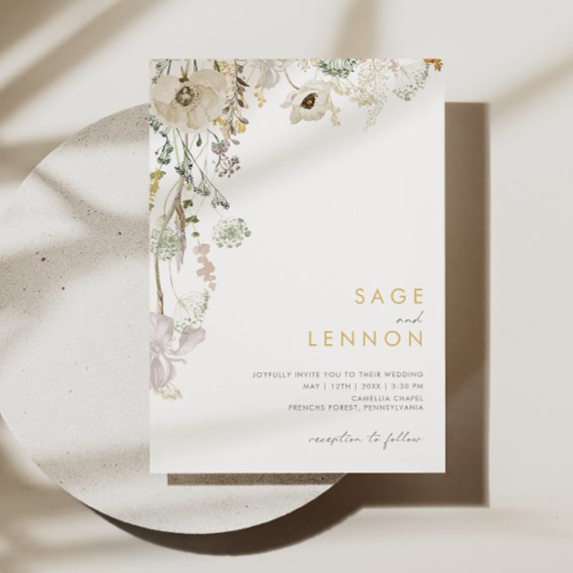 Whimsical Wildflower Meadow | Invitación a la boda (Subido por el creador)