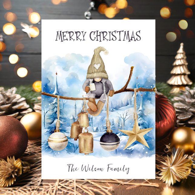 Whimsical Winter Lady Gnome Feliz Navidad (Subido por el creador)