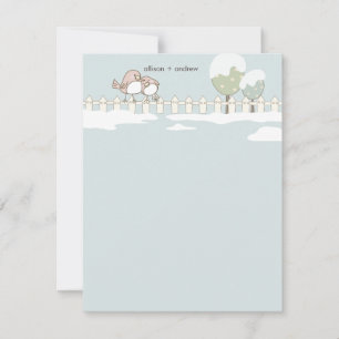 Whimsical Winter Wedter Gracias Tarjeta