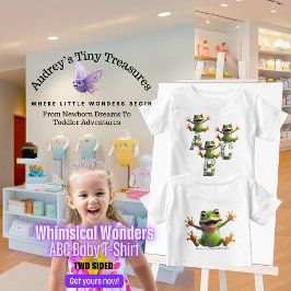 Whimsical Wonders Baby Short Sleeve Camiseta ABC