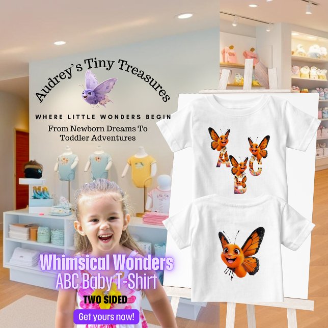 Whimsical Wonders Baby Short Sleeve Camiseta ABC (Subido por el creador)