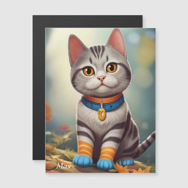 Whimsical Woodland America Shorthair Cat (Anverso/Reverso)