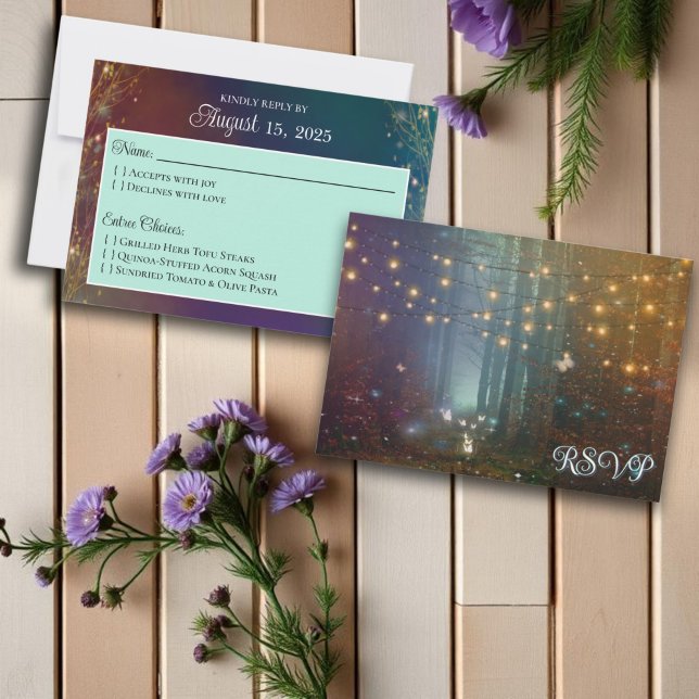 Whimsical Woodland Enchanted Forest Wedding RSVP (Subido por el creador)