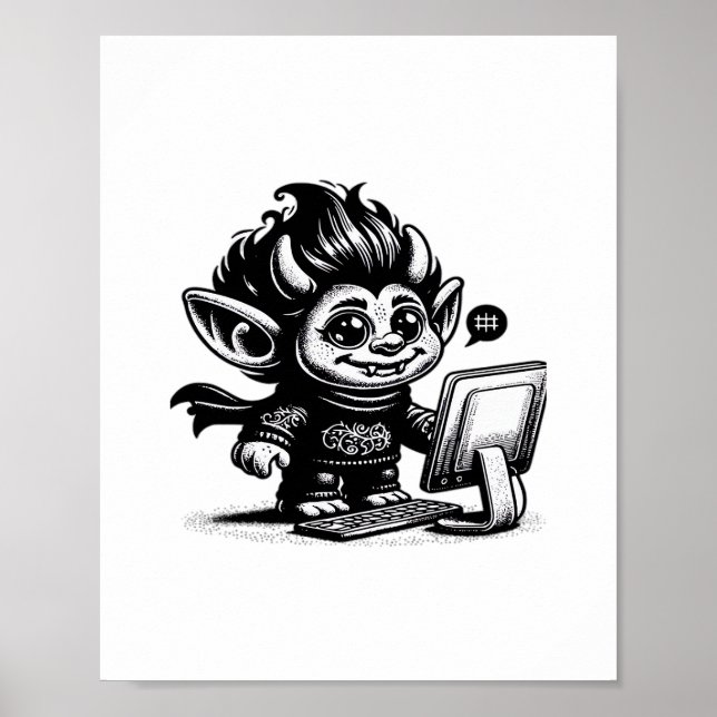 Whimsigoth Cyborg Internet Troll Diseño de Arte Vi (Frente)