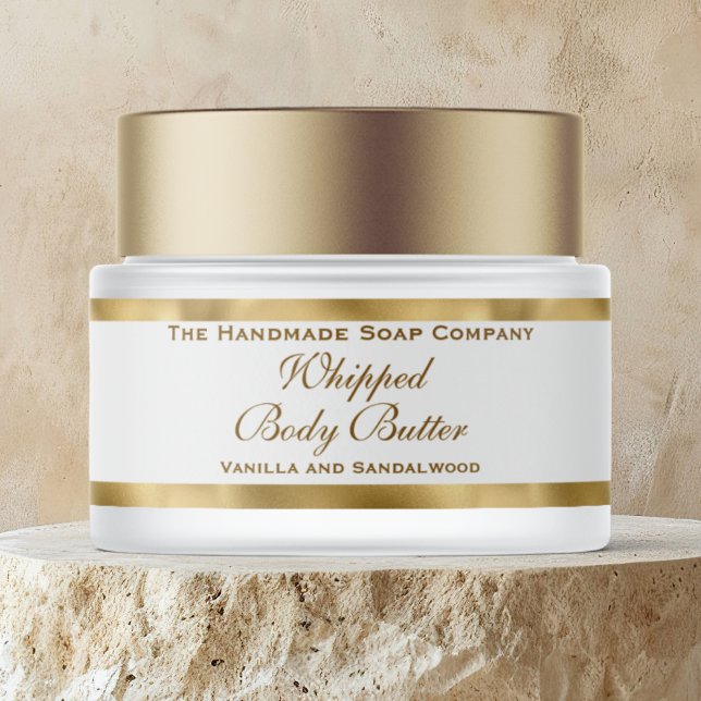 Whipped Body Butter Gold Foil and White Jar  (Subido por el creador)