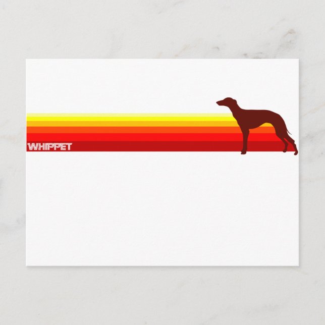 Whippet con franjas postal (Anverso)