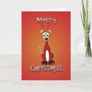 whippet - disfraz de reno - feliz navidad