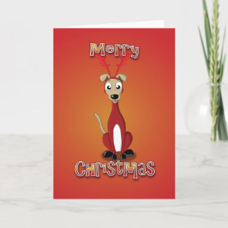 whippet - disfraz de reno - feliz navidad