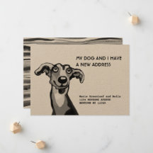 Whippet y yo nos hemos mudado, Tarjeta de Anuncio