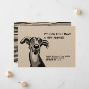 Whippet y yo nos hemos mudado, Tarjeta de Anuncio