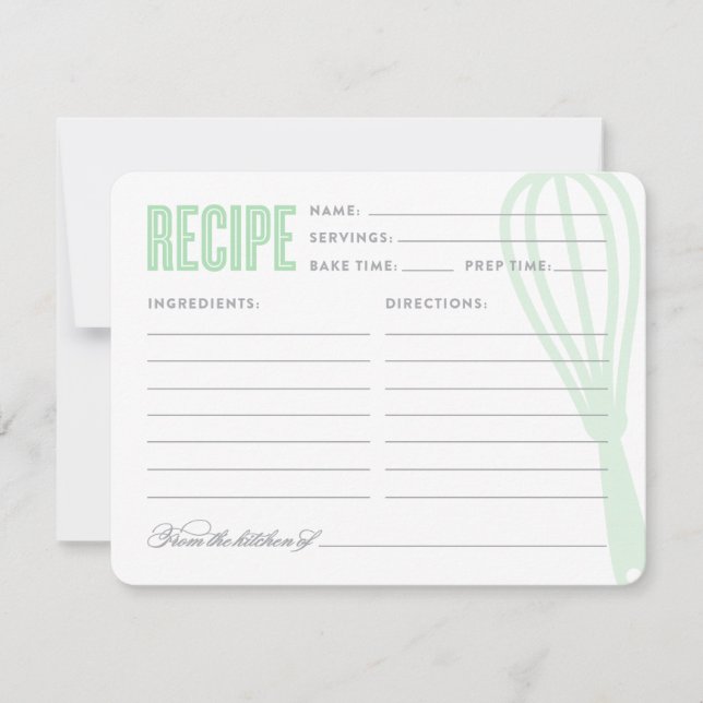 Whisk retro en la menta | Tarjeta de receta (Anverso)