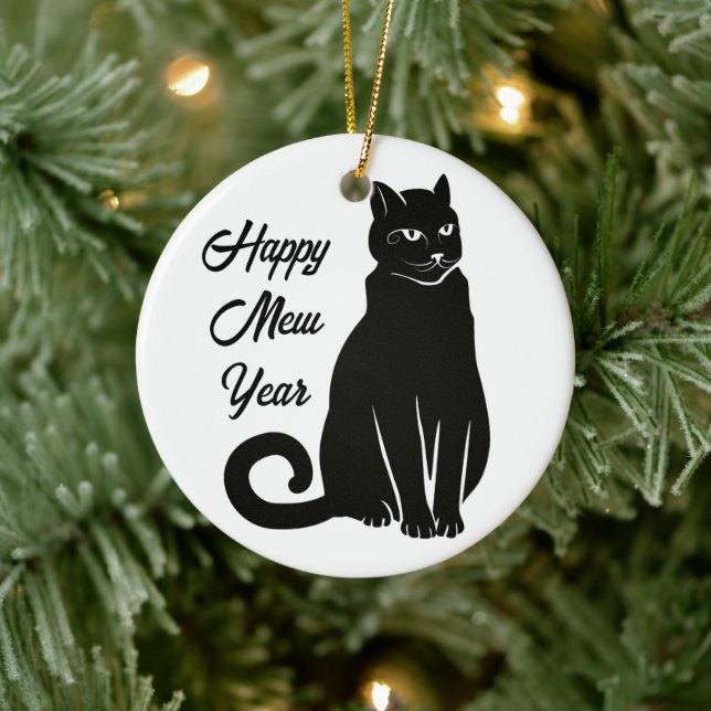 Whisker en el tiempo - Ornamento de gato (Árbol)