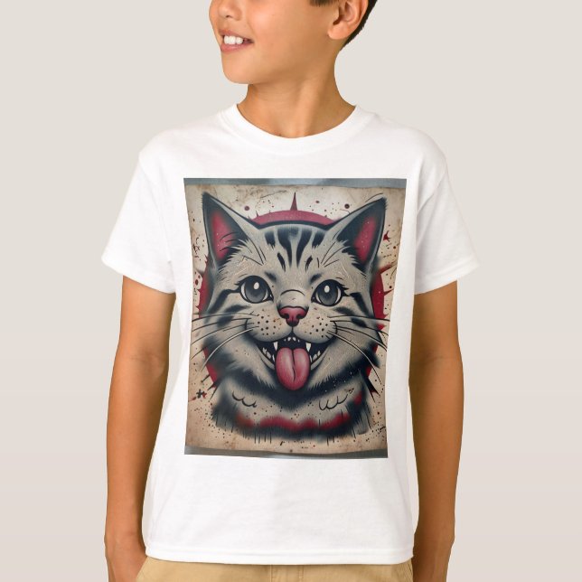 Whiskers de época | Diseño de camiseta para tatuaj (Anverso)