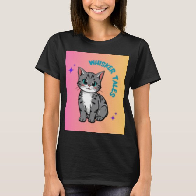 Whiskers & Tales | Camiseta del libro de cuentos p (Anverso)