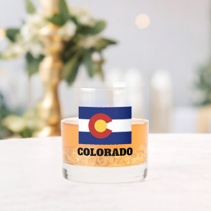Whiskey Bandera del estado de Colorado: vaso de whisky per