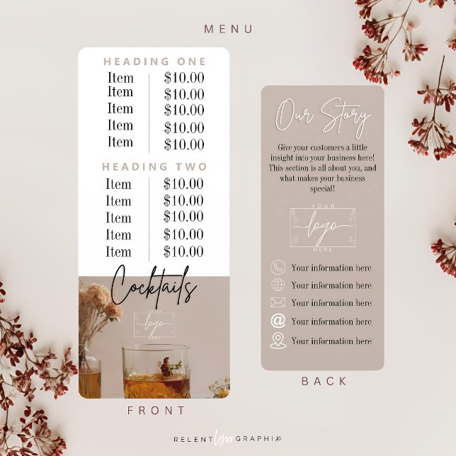 Whiskey | Boho Flowers | Menú (Subido por el creador)