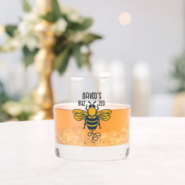 Whiskey "Borracho" con vaso de whisky personalizable con a (Insitu (Boda))