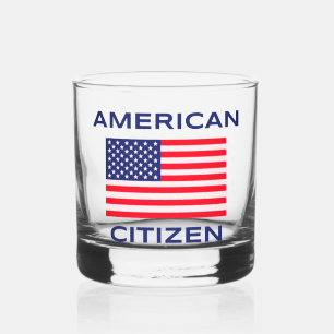 Whiskey Ciudadano Americano Bandera USA Audaz Vaso de Cris