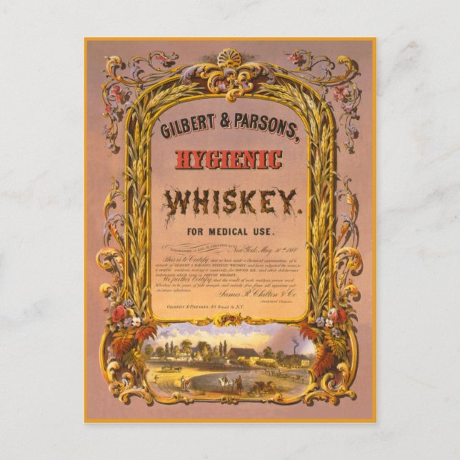 Whiskey higiénico: 1860 - Postal (Anverso)