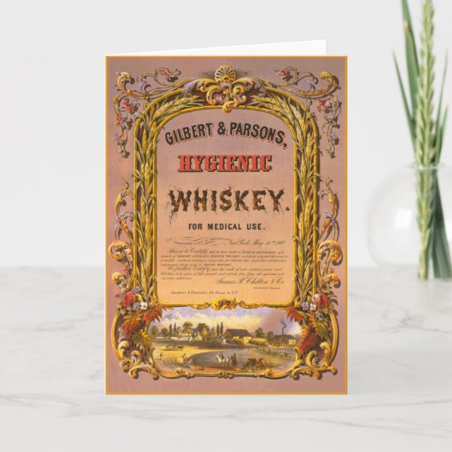 Whiskey higiénico: 1860 - Tarjeta de felicitación (Anverso)