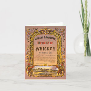 Whiskey higiénico: 1860 - Tarjeta de nota