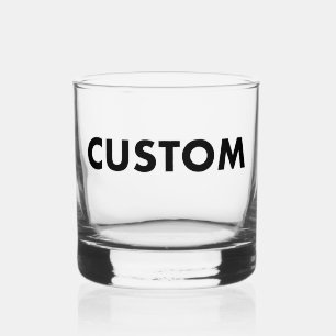 Whiskey Plantilla en Blanco para Vaso de Roca Personalizad