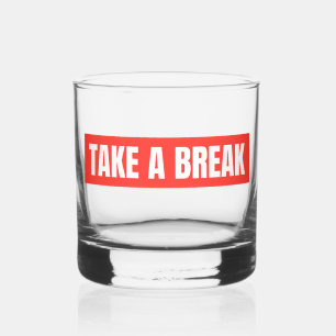 Whiskey Tómate un Descanso Vaso de Rocas Rojo Intenso