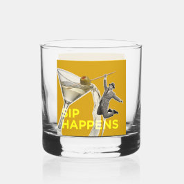 Whiskey Vaso de cóctel divertido "Sip Happens"
