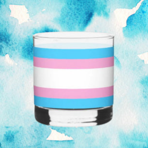 Whiskey Vaso de Piedras Orgullo Trans: Bebe con Solidarida