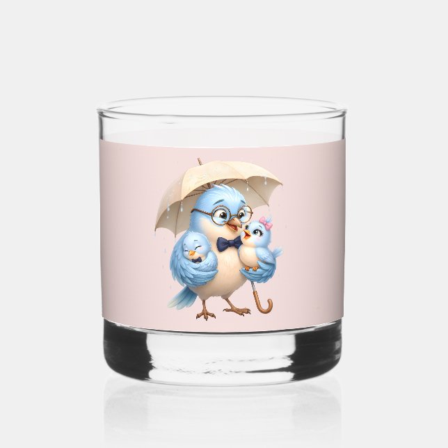 Whiskey Vaso de rocas Padre Pájaro (Anverso)