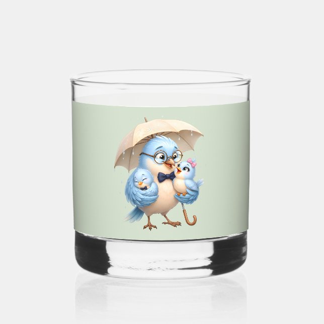 Whiskey Vaso de Rocos del Padre Pájaro (Anverso)