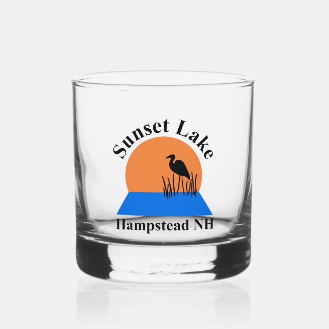 Whiskey Vaso de Whisky Sunset Lake (Anverso)
