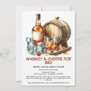 Whiskey y Cheers para papá - Invitación al Día del