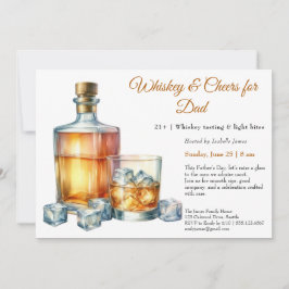 Whiskey y Cheers para papá - Invitación al Día del
