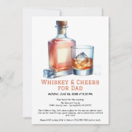 Whiskey y Cheers para papá - Invitación al Día del