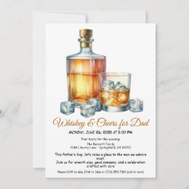Whiskey y Cheers para papá - Invitación al Día del