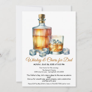 Whiskey y Cheers para papá - Invitación al Día del