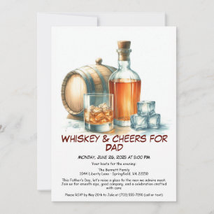 Whiskey y Cheers para papá - Invitación al Día del