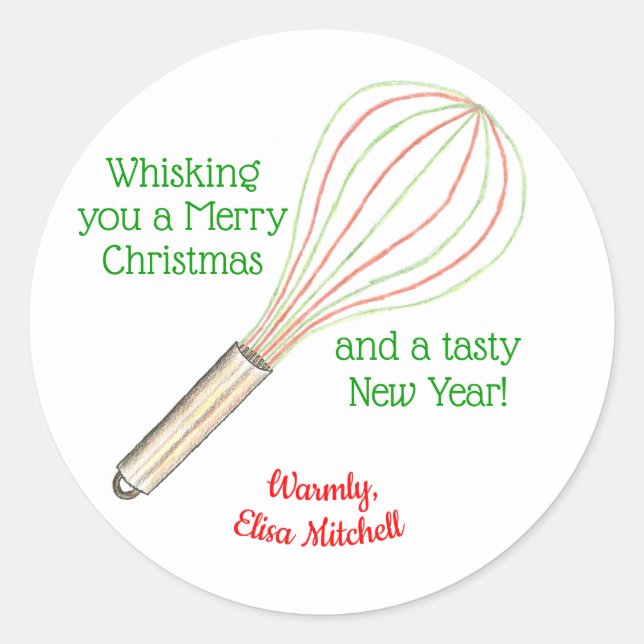 "Whisking You a Merry Christmas" trata la etiqueta (Anverso)