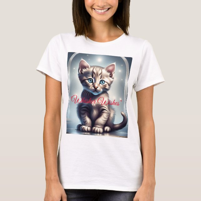 "Whisper Wishes" Camiseta Gatita (Anverso)