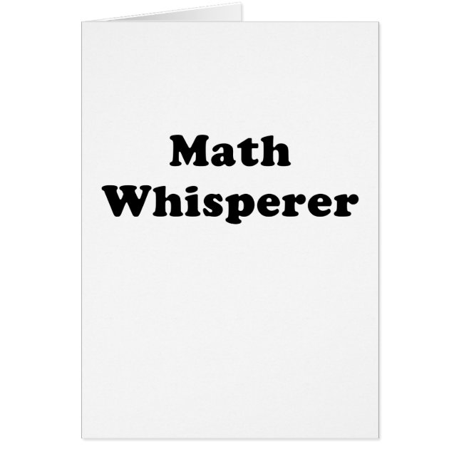 Whisperer de la matemáticas (Frente)