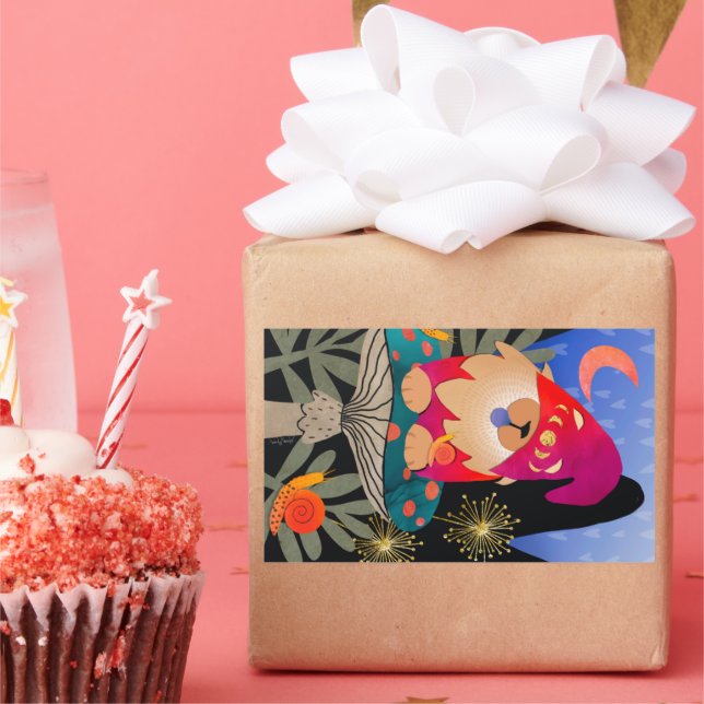 WHISTLEBRITCHE mastica grandes pegatinas rectangul (Fiesta)